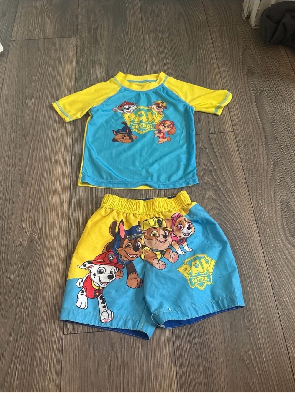 Baby Boy Paw Patrol Rashguard Swim Trunks Set